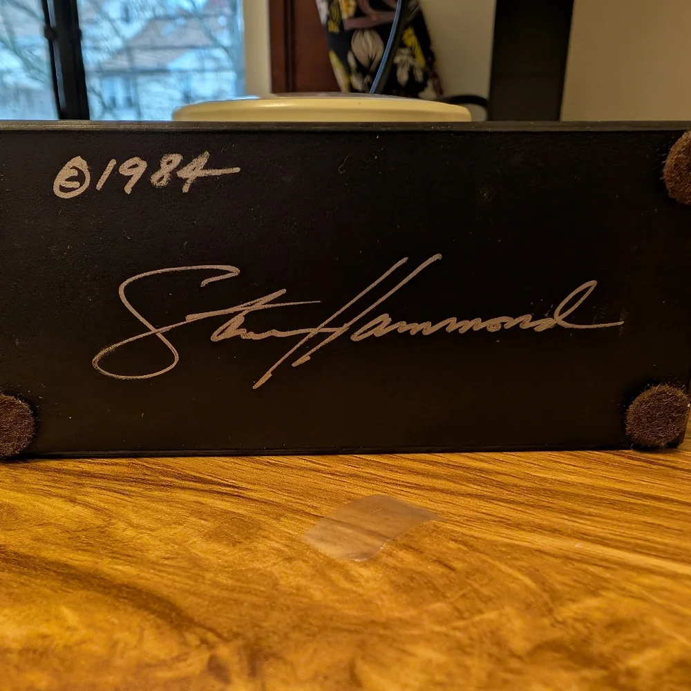 SIGNED Vintage 1984 Hammond Postmodern Mantle Clock